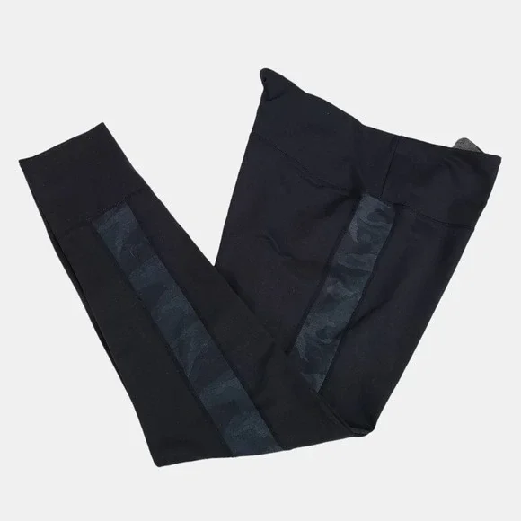 Vuori Asymmetric Block Leggings Black Camo Contrast XLarge - Picture 4 of 12